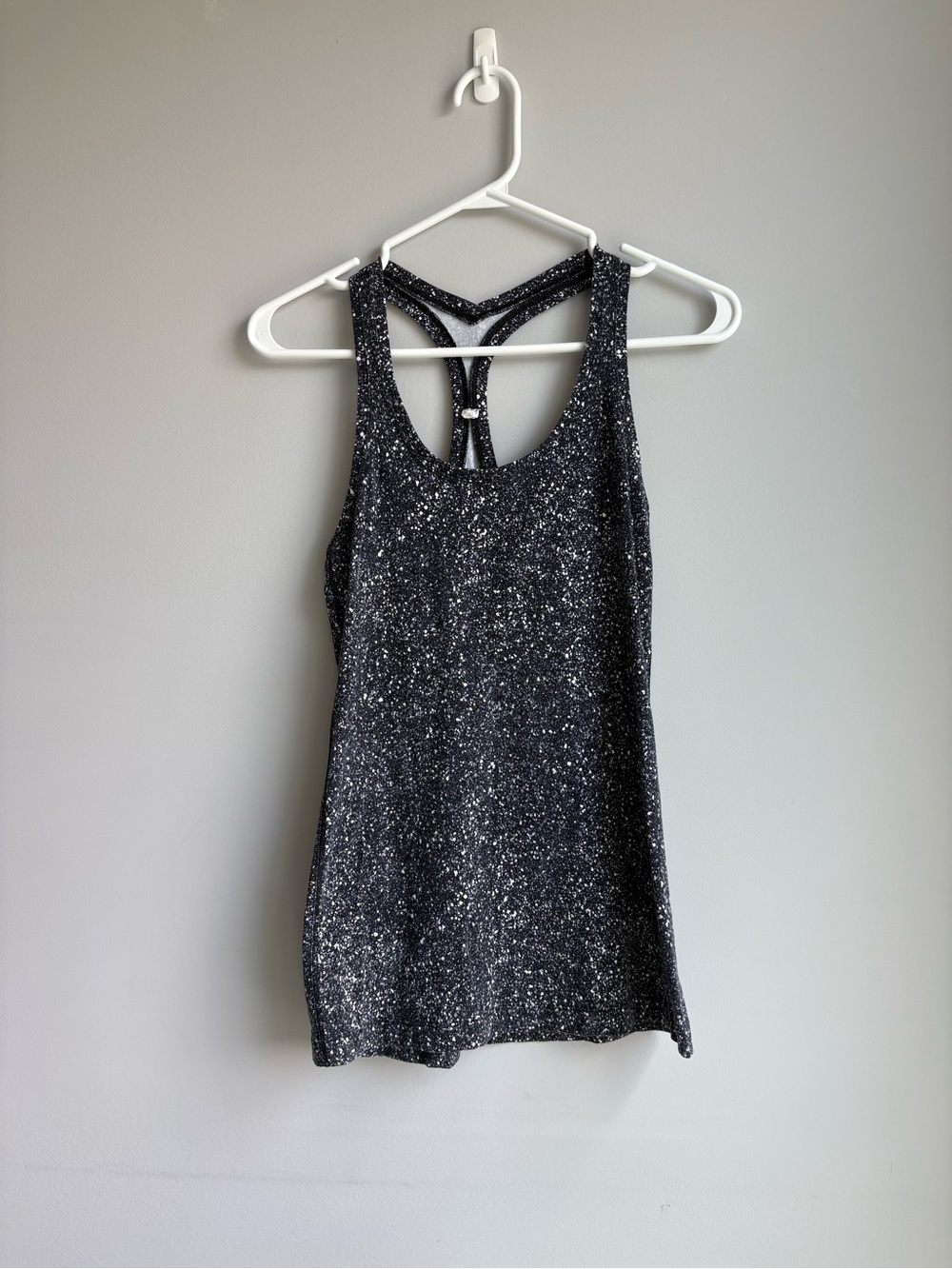 Lululemon Black Speckle Racerback Tank Top SMALL